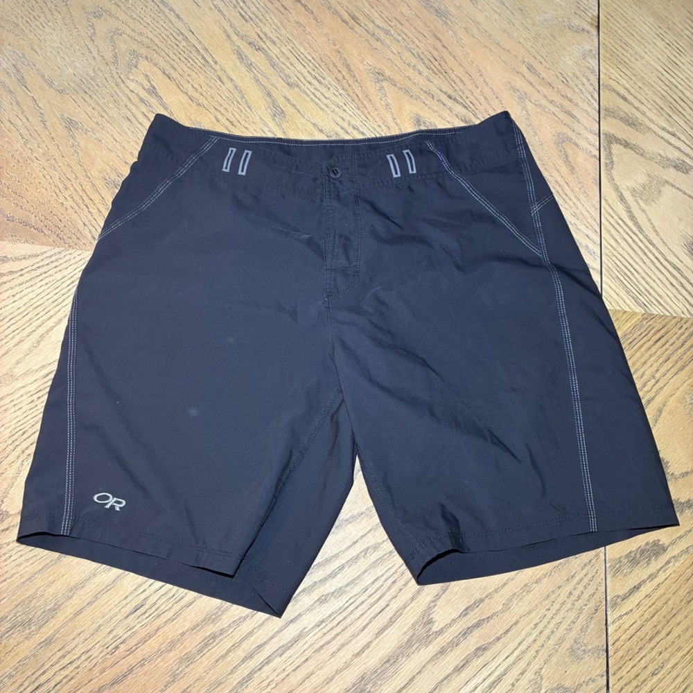 Outdoor Research Mens Black Technical Hiking Shorts Size 34 Quick Dry Activewear